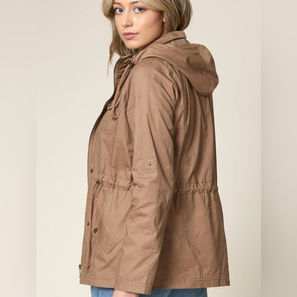 Casual Military Anorak Jacket Lightweight Detachable Hooded Safari Utility - Picture 3 of 6